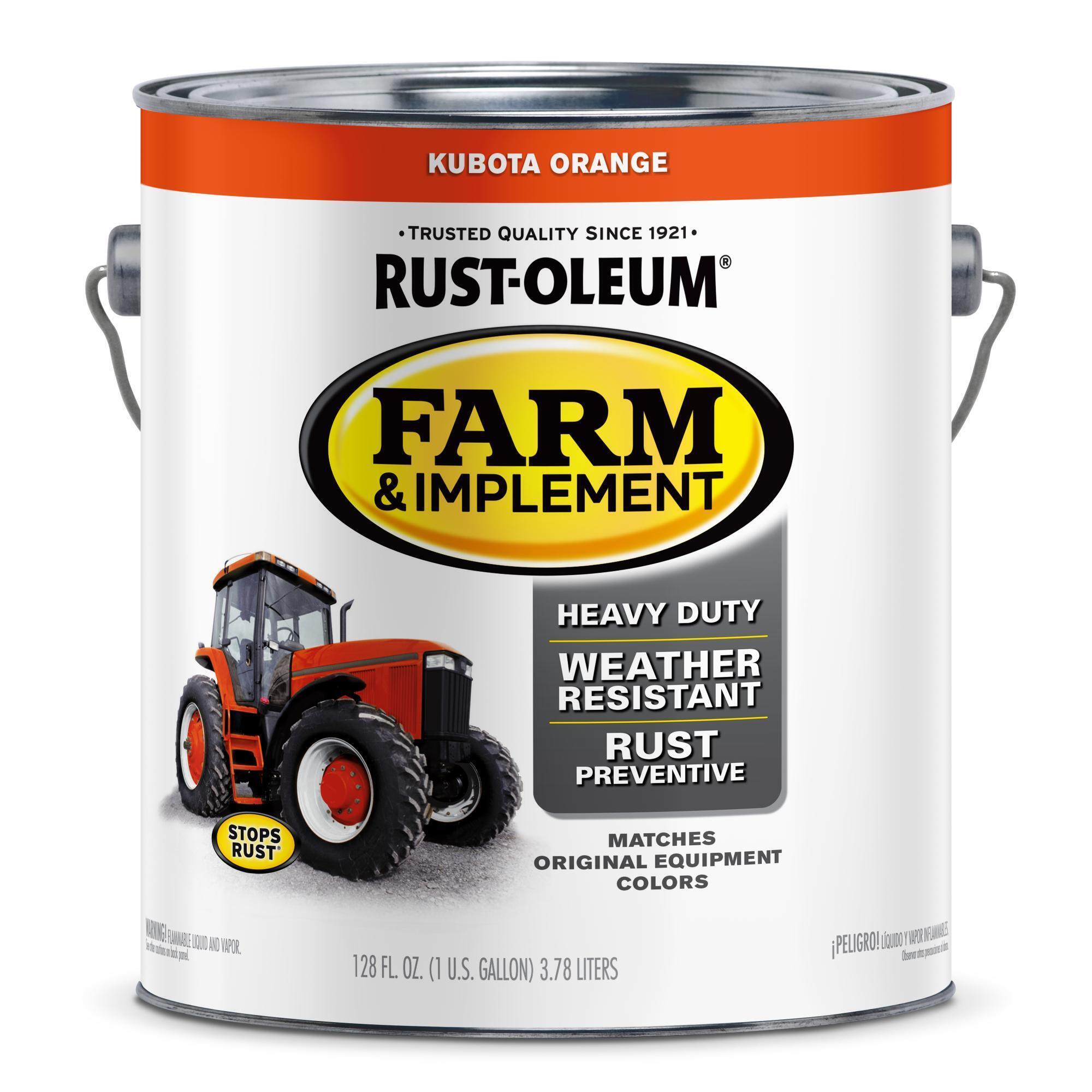 Stops Rust Farm and Implement Paint, Kubota Orange, 1 Gallon Cans, 2PK, Model# 280183DS